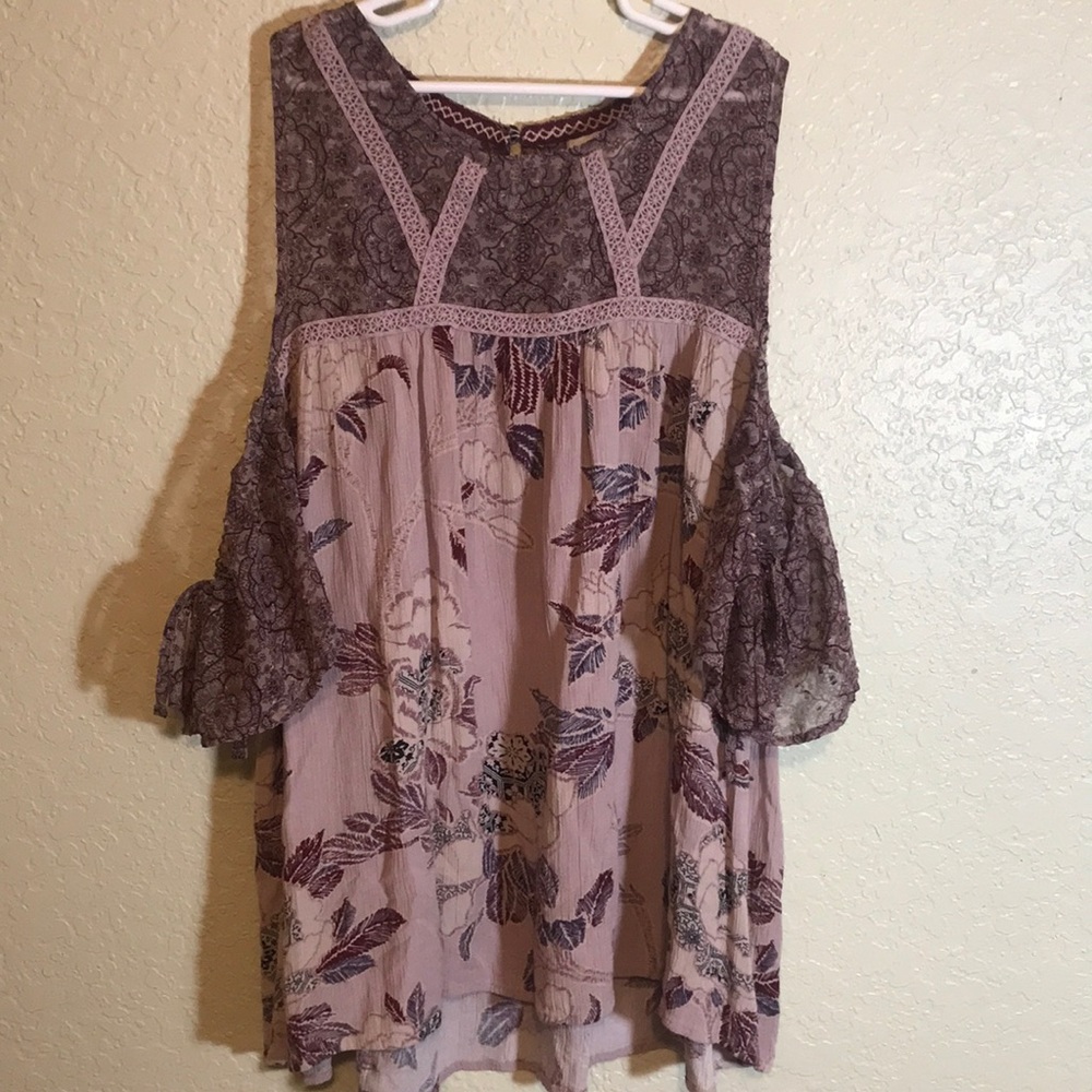 Knox Rose Mauve and Lavender Blouse